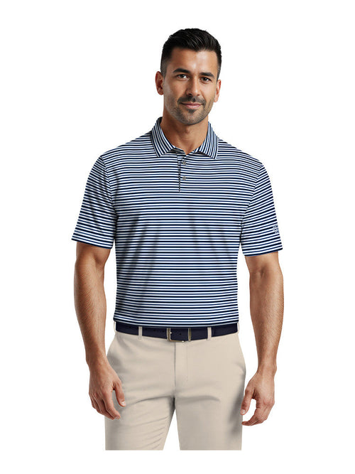 Ben Hogan Printed Multicolour Stripe Polo - Bright White-GolfMaker