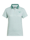 Reebok Womens Foulard Print Polo - Tranquil Teal/Deep Sea