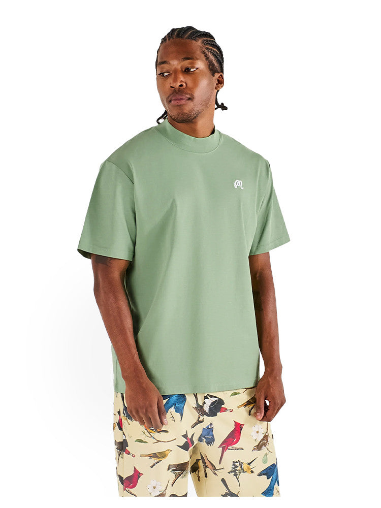 Malbon Mare Mockneck Tee - Seafoam Sage