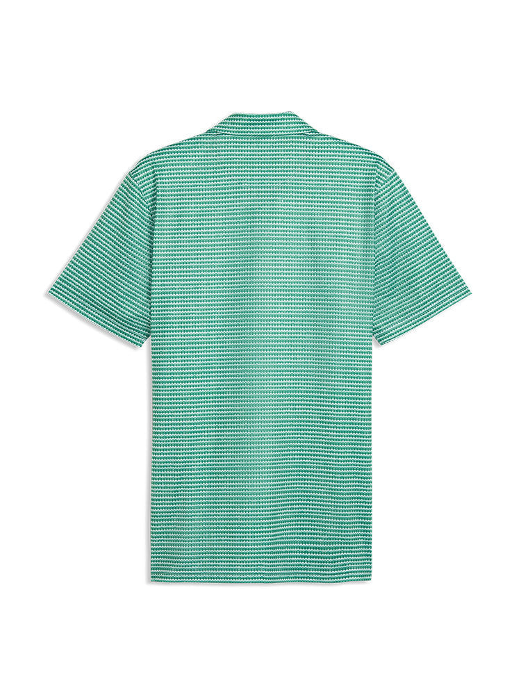 Puma MATTR Stadium Golf Polo - White Glow/Luso Green