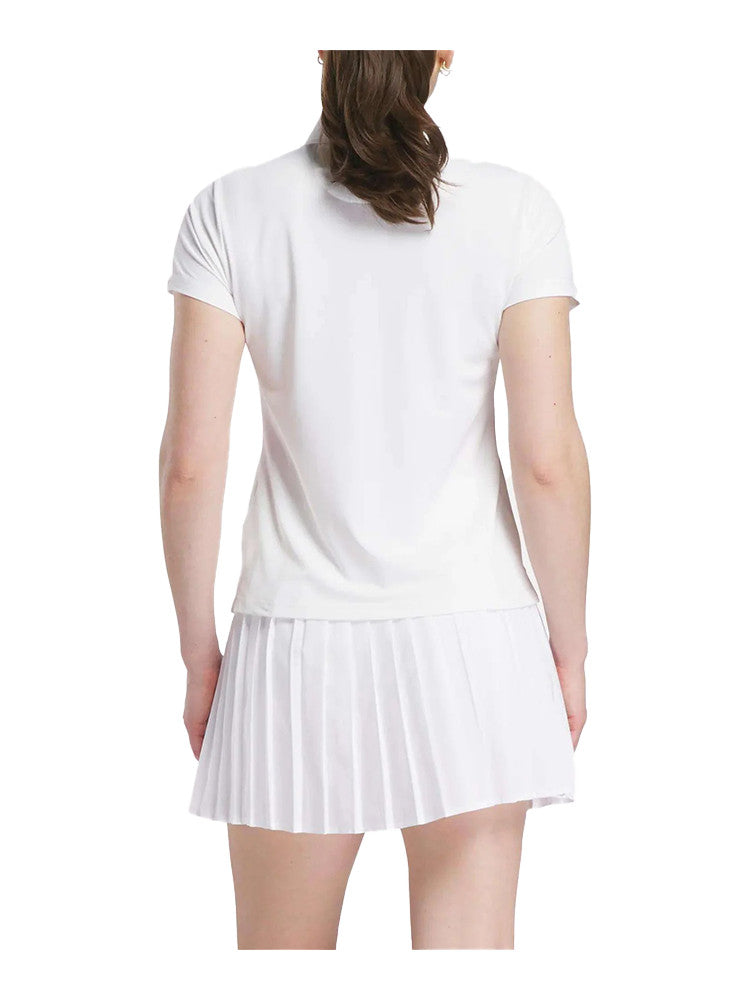 Reebok Womens Micro Pique Polo - White/Vector Navy