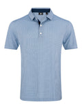 FootJoy Tee Geo Print Lisle Polo Shirt (Athletic Fit) - Navy