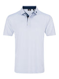 FootJoy Deco Diamond Print Lisle Polo Shirt - White/Navy