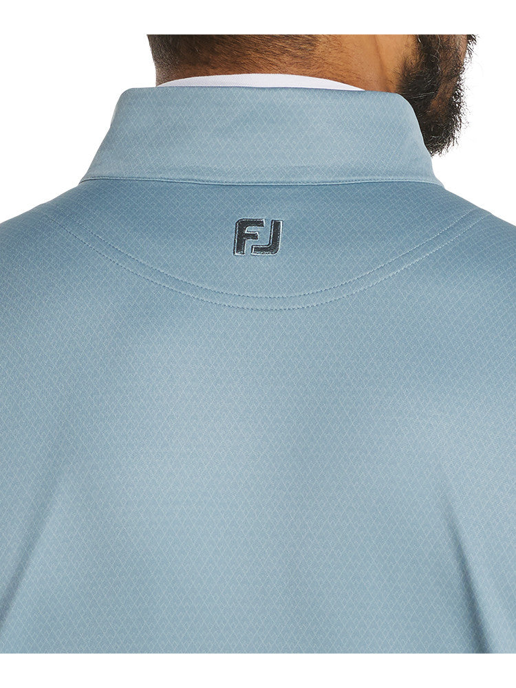 FootJoy Tonal Deco Diamond 1/4 Zip Midlayer (Athletic Fit) - Steel Blue