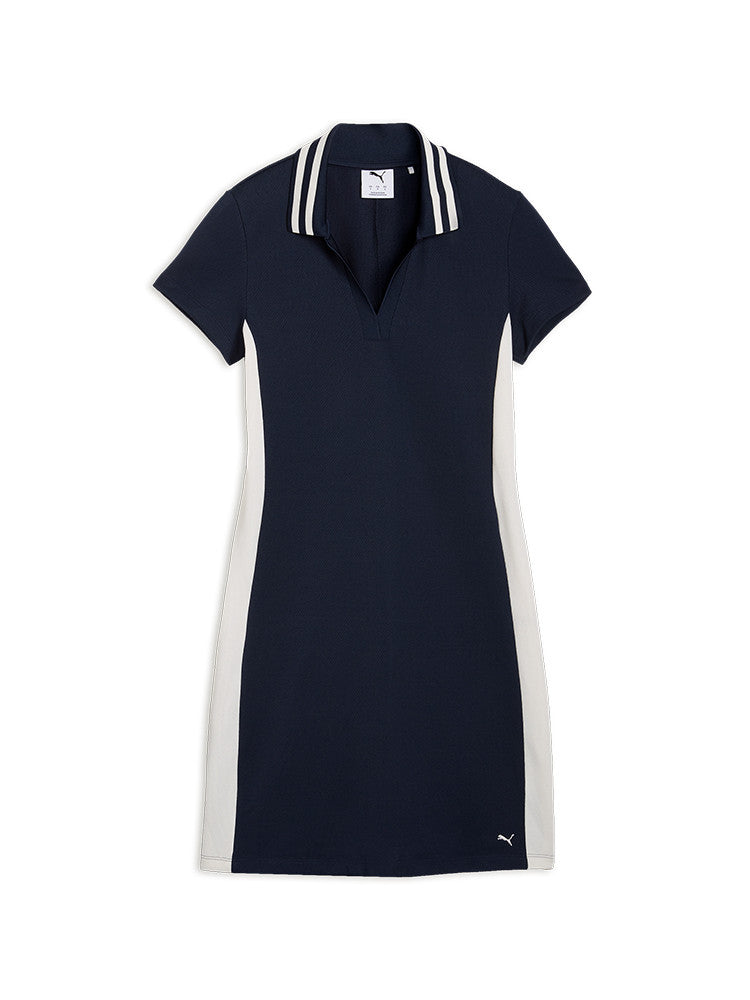 Puma Womens Pique Golf - Deep Navy/Warm White