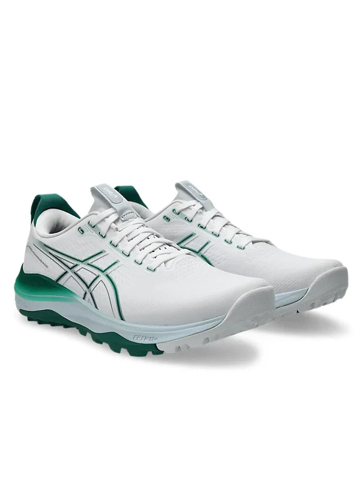 Asics Gel Kayano Ace 3 (Wide Fit) Golf Shoes - White/Jasper Green