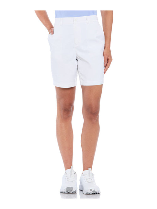 Ben Hogan Women's 7-Inch Tech Short - Bright White-GolfMaker