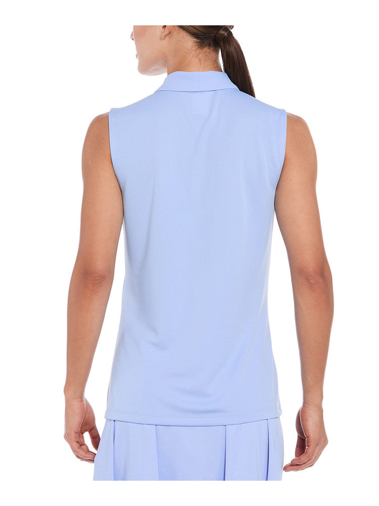 Ben Hogan Women's Solid Ventilation Sleeveless Polo - Serenity