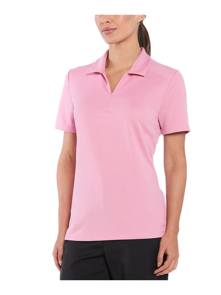 Ben Hogan Women's Solid Ventilation Polo - Orchid Smoke