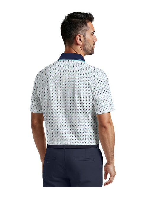 Ben Hogan Martini Conversational Print Polo - Bright White-GolfMaker