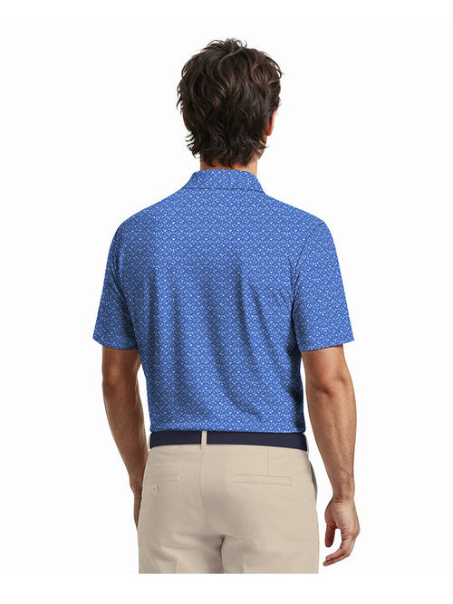 Ben Hogan Watercolour Medallion Print Polo - French Blue-GolfMaker