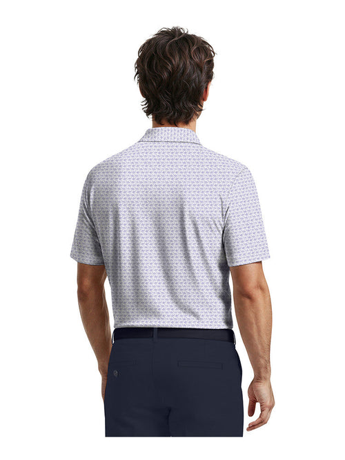 Ben Hogan Textured Flamingo Print Polo - Jacaranda-GolfMaker