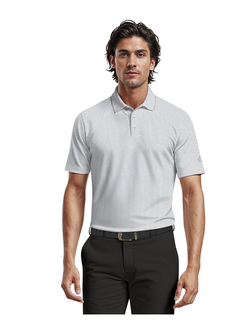 Ben Hogan Mini All Over Geo Polo - Bright White-GolfMaker