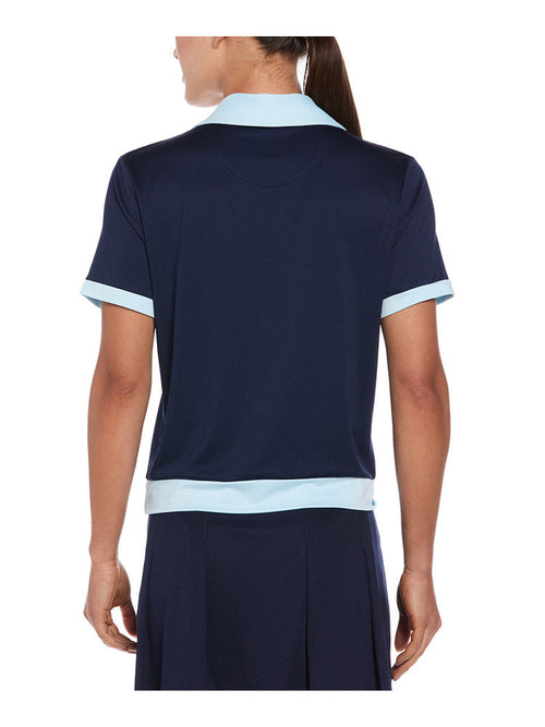 Ben Hogan Women's Colourblock Waist Length Polo - Peacoat-GolfMaker