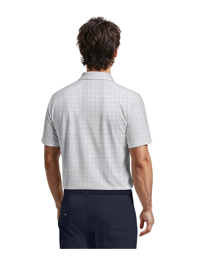 Ben Hogan Geo Printed Polo - Bright White