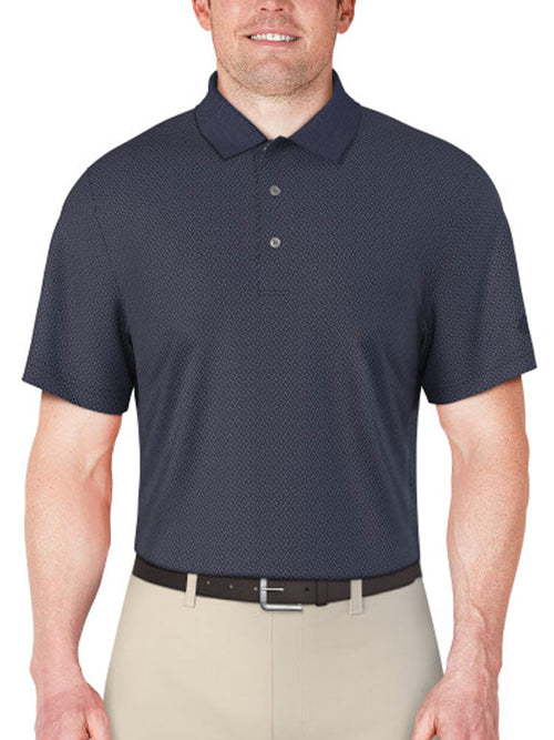 Ben Hogan 2 Tone Micro Geo Jacquard Polo - Peacoat-GolfMaker