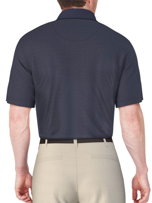 Ben Hogan 2 Tone Micro Geo Jacquard Polo - Peacoat-GolfMaker