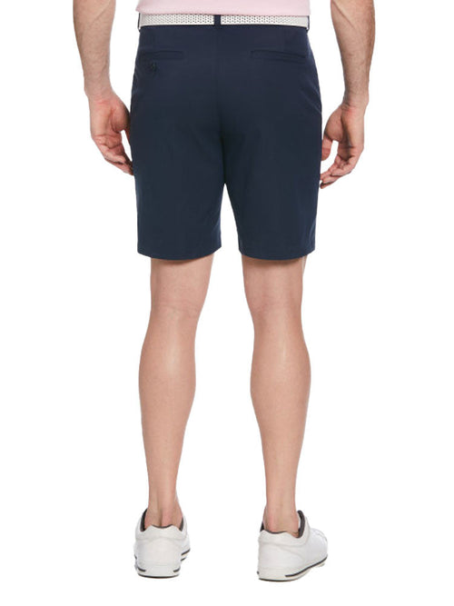Ben Hogan Active Waistband Flat Front 9-Inch Golf Short - Black Iris-GolfMaker