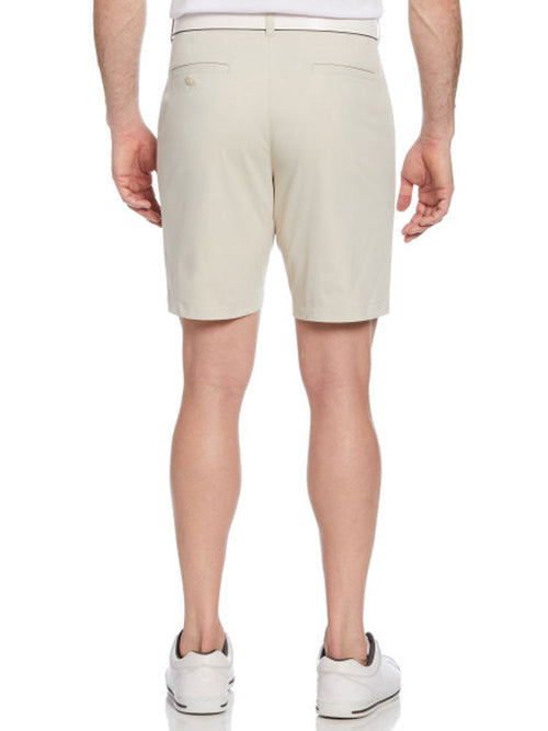 Ben Hogan Active Waistband Flat Front 9-Inch Golf Short - Silver Lining-GolfMaker
