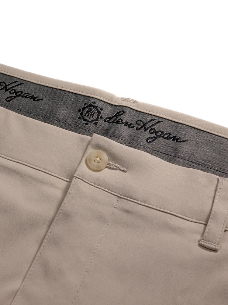 Ben Hogan Active Waistband Flat Front 9-Inch Golf Short - Silver Lining
