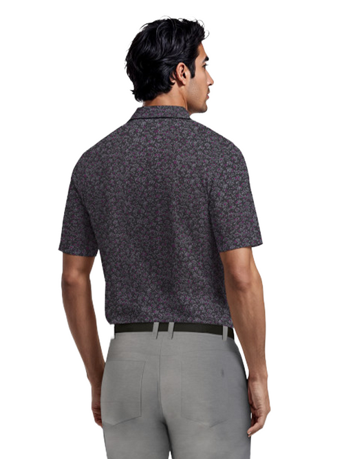 Ben Hogan Confetti Print Polo Shirt - Caviar-GolfMaker
