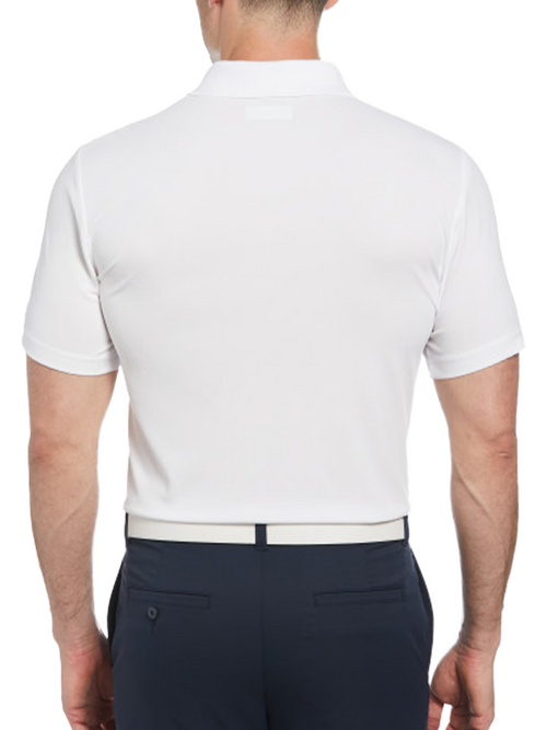 Ben Hogan Mini Ottoman Textured Polo Shirt - Bright White-GolfMaker
