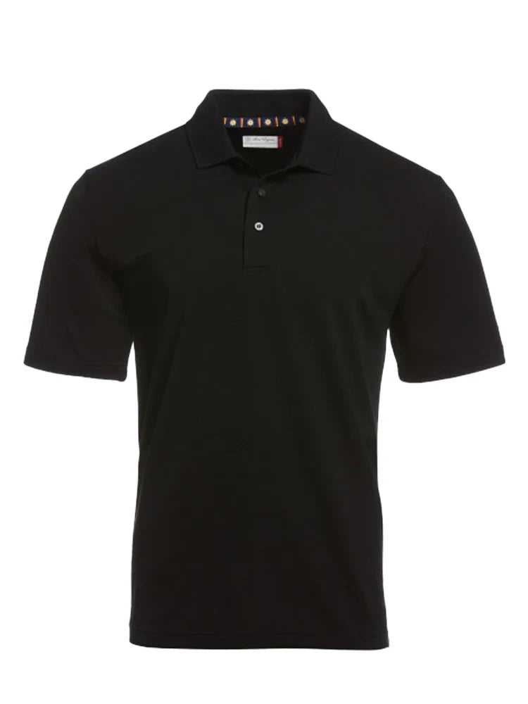 Ben Hogan Mini Ottoman Textured Polo Shirt - Caviar