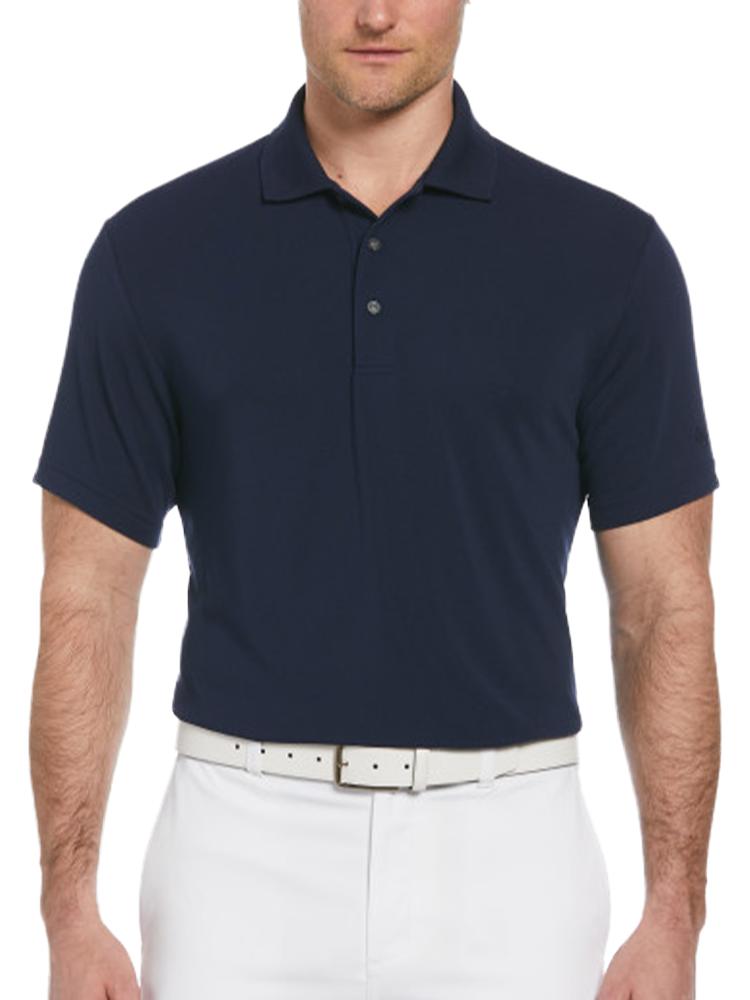 Ben Hogan Mini Ottoman Textured Polo Shirt - Peacoat