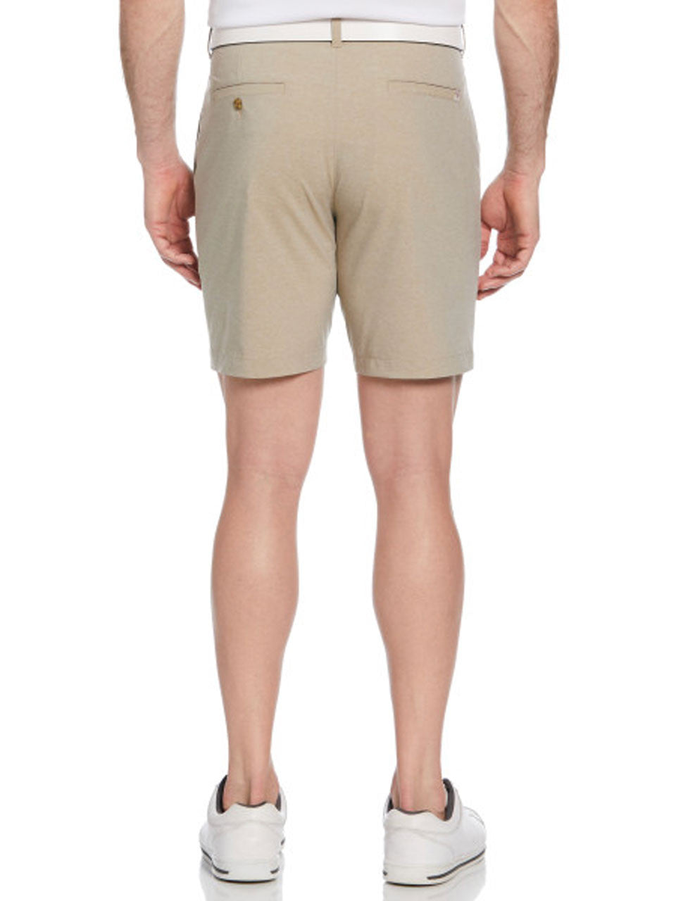 Ben Hogan Performance Flat Front 8-Inch Golf Short - Khaki Heather