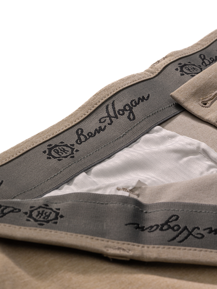 Ben Hogan Performance Flat Front 8-Inch Golf Short - Khaki Heather