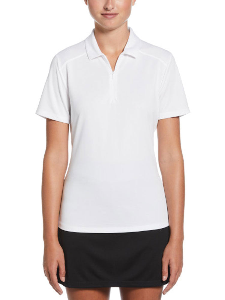 Ben Hogan Women's Solid Ventilation Polo - Bright White