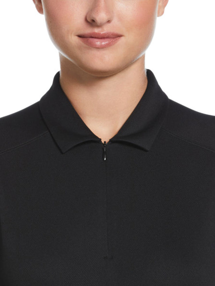Ben Hogan Women's Solid Ventilation Polo - Caviar