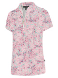 Birdee Sport Women's Bella Zipper Short Sleeve Top - Pink