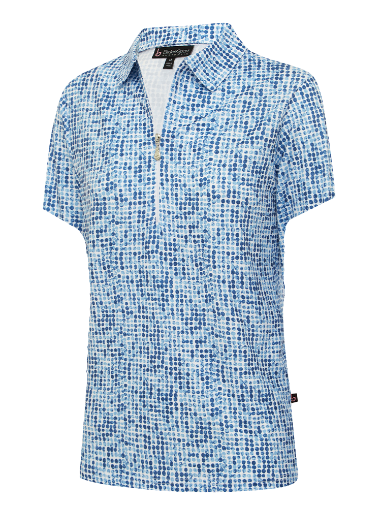 Birdee Sport Womens Gemstone Short Sleeve Top - Blue
