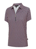 Birdee Sport Womens Latticia Short Sleeve Top - Navy/Pink