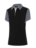 Birdee Sport Womens Lido Wrap Short Sleeve Top - Navy