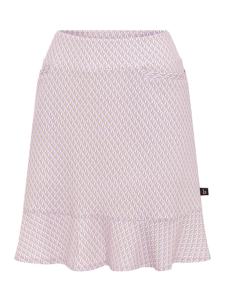 Birdee Sport Women's Solitaire Wave 18" Skort - White/Lilac