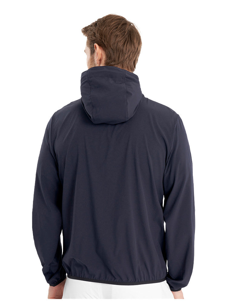 Calvin Klein Latitude Hooded Full Zip Windbreaker - Navy