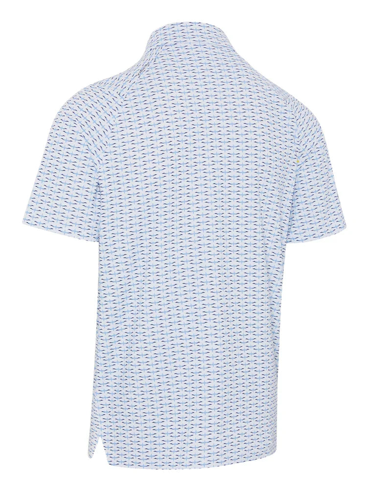 Callaway Albatross Geo Print Polo - Bright White