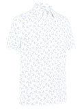 Callaway All Over Large Chev Print Polo - Bright White
