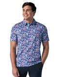 Callaway Dogwood Floral Polo - Vista Blue