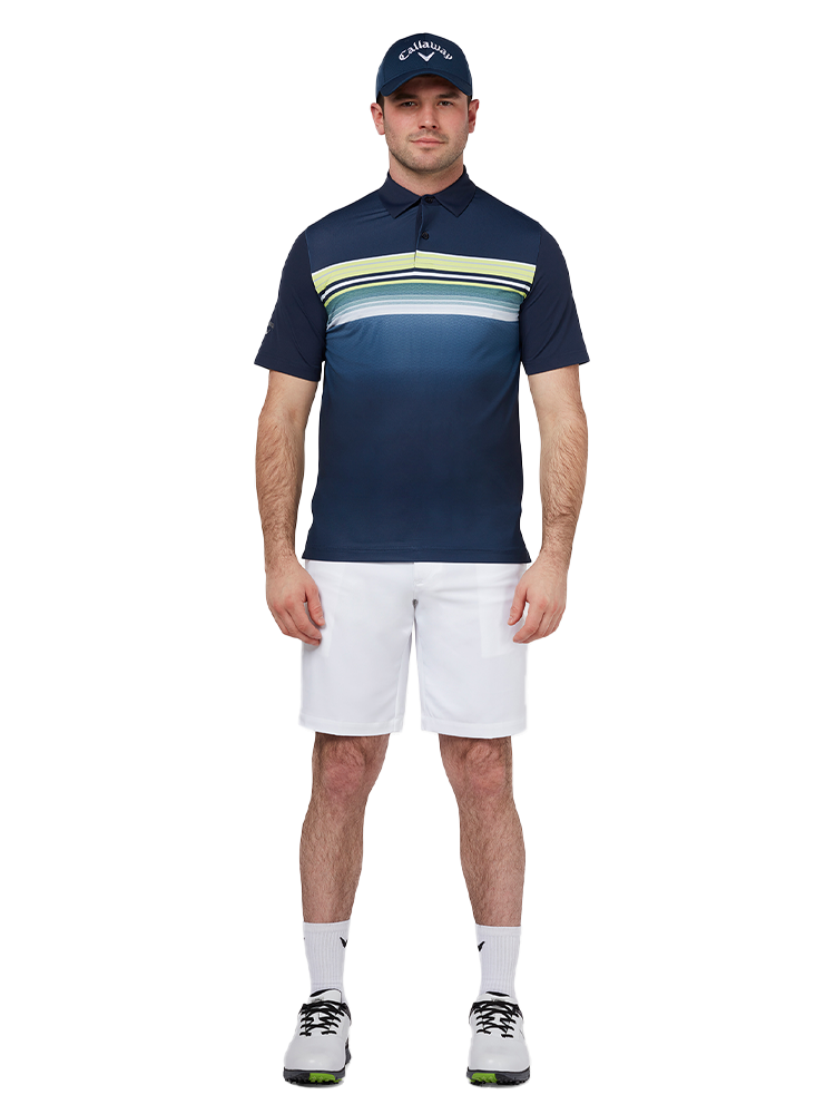 Callaway Engineered Fluid Stripe Polo Shirt - Peacoat