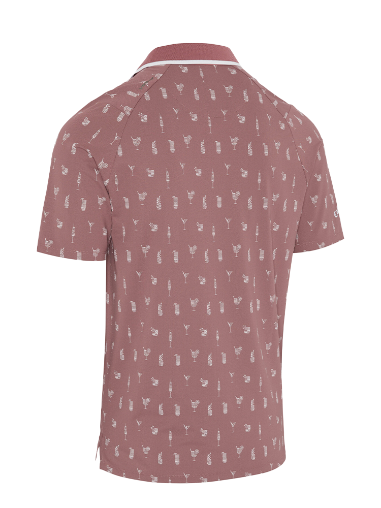 Callaway Geo Cocktail Print Polo - Mesa Rose