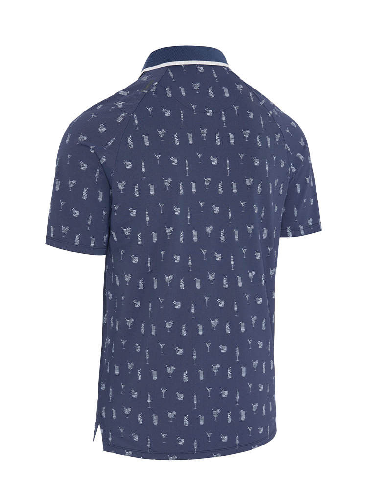 Callaway Geo Cocktail Print Polo - Peacoat