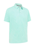 Callaway Gingham Print Polo - Neptune Green