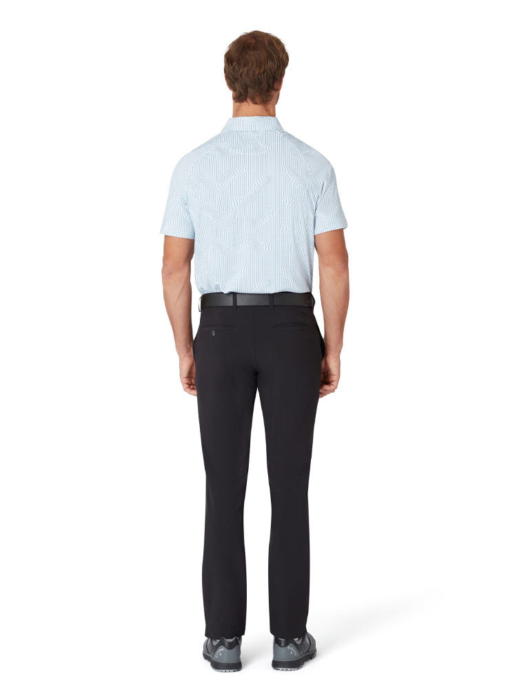 Callaway Gingham Print Polo - Bright White
