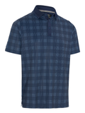 Callaway Golf Chev Plaid Print Polo - Peacoat