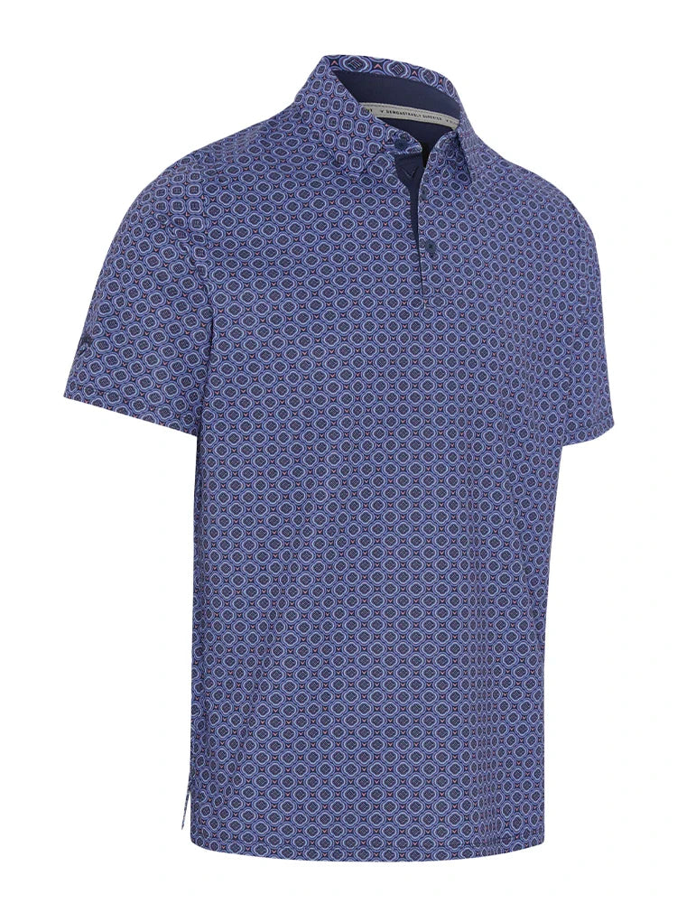 Callaway Golf Club Print Polo - Peacoat