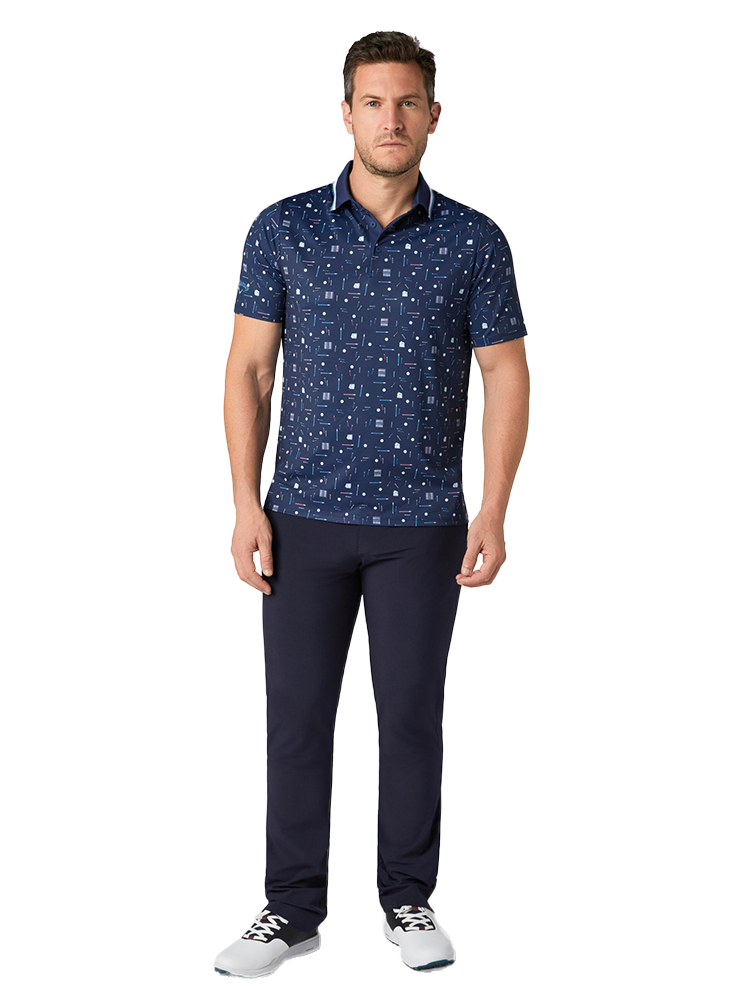 Callaway Golf Collection Print Polo - Peacoat