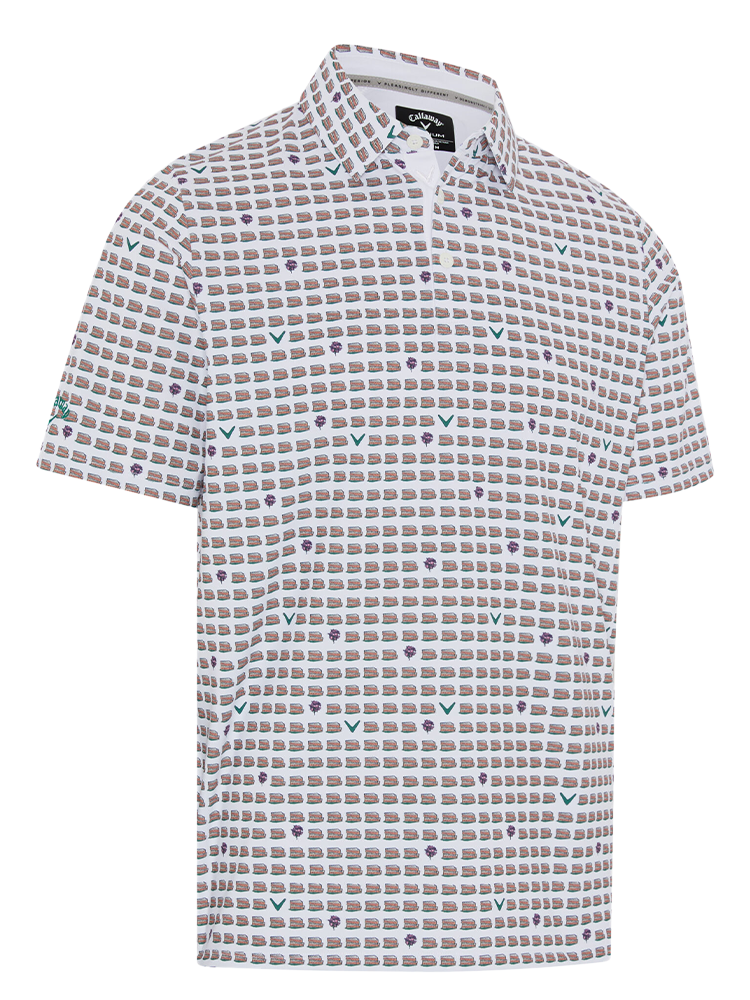 Callaway Golf 'One Pimento, Two Pimento... Green' Polo - Bright White